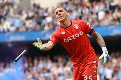 Manchester City apologise to Aston Villa’s Robin Olsen after fans ‘assault goalkeeper’ in pitch invasion