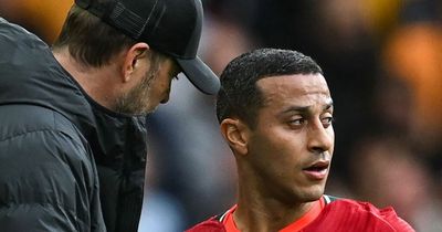 Jurgen Klopp gives worrying Thiago update as Liverpool striker to miss Champions League final