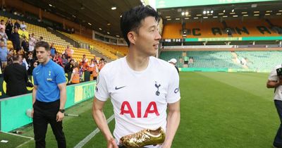 What happened to Son Heung-min when he received Golden Boot award after tying with Mohamed Salah