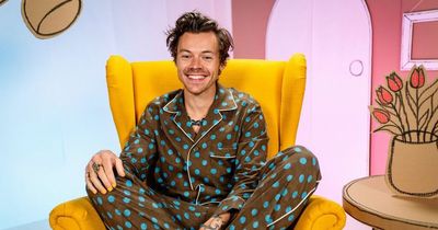 Harry Styles smiles as he dons spotty pyjamas in first look at CBeebies appearance