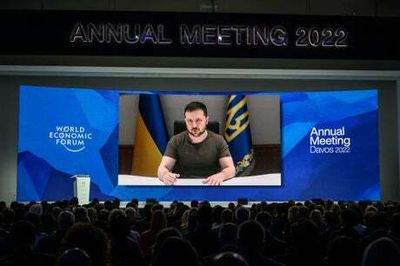 President Zelensky tells global business leaders at Davos: ‘Do not deal with Russia anymore’