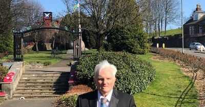 Sick yobs steal Ukrainian flag from Falkirk memorial garden