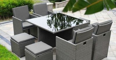 Popular eight-seater rattan garden furniture slashed by more than 50% in massive summer sale