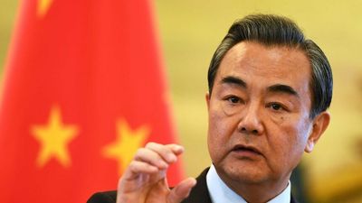 China's foreign minister, Wang Yi, arriving for Pacific Islands visit