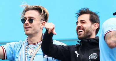 Jack Grealish makes savage Bernardo Silva joke during Man City title parade
