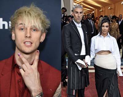 Machine Gun Kelly says he predicted Kourtney Kardashian and Travis Barker’s marriage ‘from the beginning’