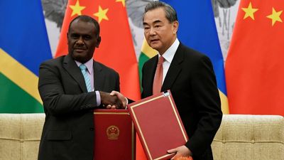 China’s foreign minister Wang Yi heads to the Pacific