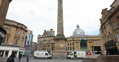 The reason why Grey's Monument has been fenced off in Newcastle city centre