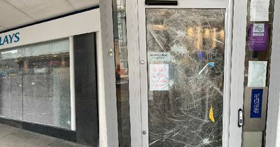 Aberdeen Barclays bank smashed up by thugs after Glasgow and Edinburgh branches hit