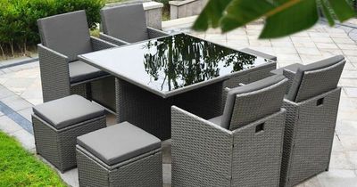 Eight seater rattan furniture set now half price in huge Wowcher summer sale