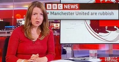 BBC issue live on-air apology after trainee manages to broadcast unpleasant Man Utd message to entire nation