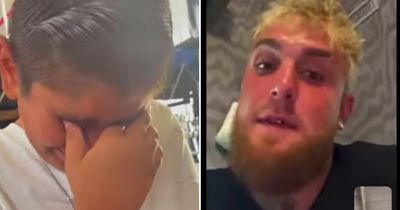 Nine-year-old boxer breaks down in tears during phone call with idol Jake Paul