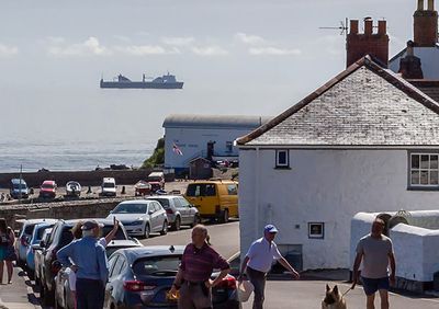 UK photographer spots huge ship appearing to fly