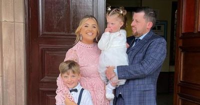 Channel 4 Gogglebox's Izzi Warner looks gorgeous rare photo with partner Grant at daughter's christening
