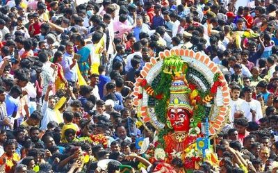 A sea of humanity at Kuppam’s Ganga Jatara