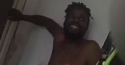 Horrifying moment child killer smirks as he is arrested after tot beaten to death