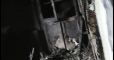 Inside destroyed flat after fire shut busy Cardiff street