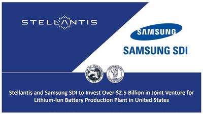 Stellantis And Samsung SDI To Build Battery Gigafactory In Indiana