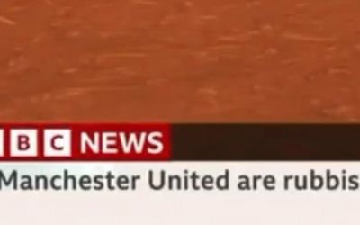 BBC apologises for ‘Manchester United are rubbish’ gaffe