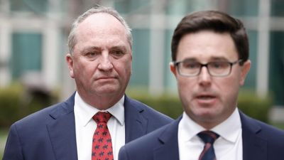 Barnaby Joyce's leadership of Nationals hangs in the balance, as deputy David Littleproud circles
