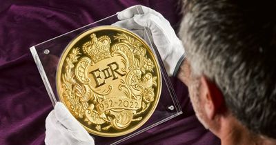 Huge Jubilee coin worth £15k is the largest ever made by Royal Mint