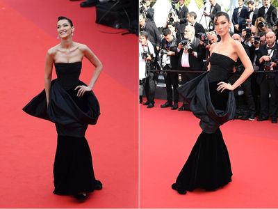 ‘This is literally a museum piece’: Bella Hadid wears vintage Versace on Cannes red carpet