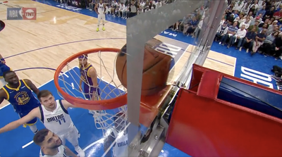 Draymond Green got a free throw stuck on the rim and everyone, including Luka Doncic, couldn’t believe it
