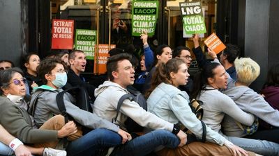 French green activists block TotalEnergies general meeting over climate inaction