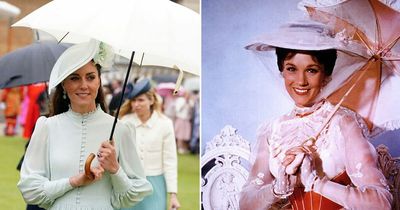 Kate Middleton channels Mary Poppins in the rain at final Buckingham Palace garden party