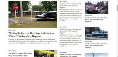 'The Onion' has republished a grim headline about mass shootings 21 times since 2014