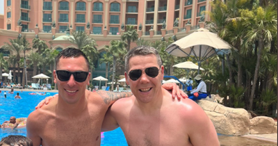 Former Donegal star Kevin Cassidy shares snap poolside with Celtic legend Scott Brown in Dubai