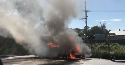 Two vehicles burst into flames in five minutes on major Hunter roads