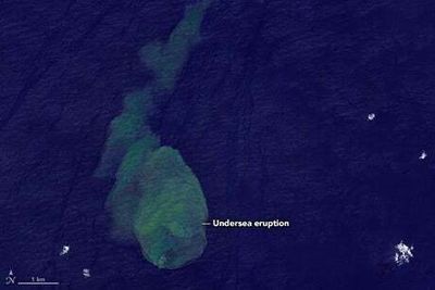 Sharkcano: NASA captures moment underwater volcano home to mutant sharks erupts