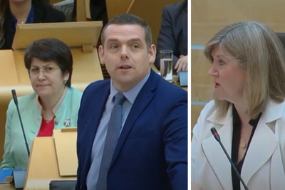 Douglas Ross told off for giving John Swinney new nickname during FMQs