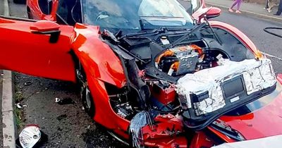 Motorist counts cost after £379,000 Ferrari supercar in head-on smash