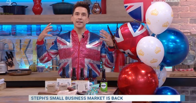 Steph's Packed Lunch: Russell Kane insists he isn't wearing a 'Brexit jacket' as he dons Union Jack