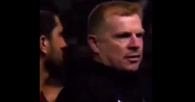 Neil Lennon held back during astonishing referee rant in cup final