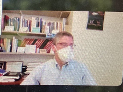 This photo of a professor wearing a mask went viral. So did his response to critics
