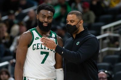 Celtics coach Ime Udoka shares what he said to Jaylen Brown in Game 5 to tighten up turnovers