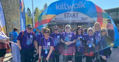 Lanarkshire doctor's surgery team raises money for charity at Kiltwalk