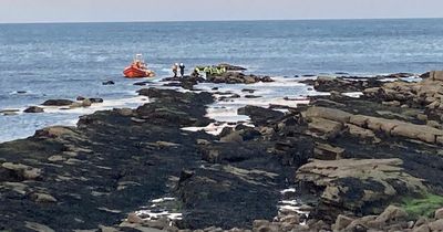 Teenager saved after dislocating knee slipping on rocks at Cullercoats