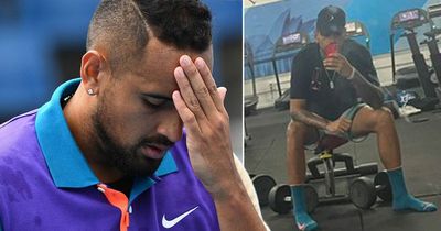 Nick Kyrgios shames gym goer with sneaky photo as star claims he's 'embarrassed'