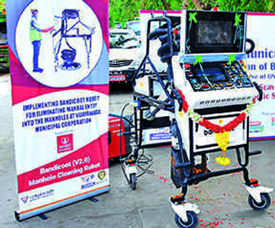 Vijayawada civic body procures ‘Bandicoot’ for effective cleaning of drains