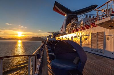 Fire and smoke shoot out of cruise ship’s funnel