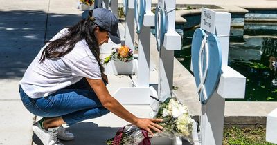 Meghan Markle visited Texas shooting memorial and donated food to blood drive