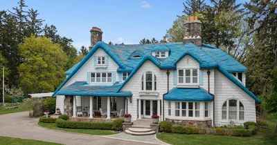 Bonkers 'Smurf House' with bizarre bright blue roof on sale for £3.5million