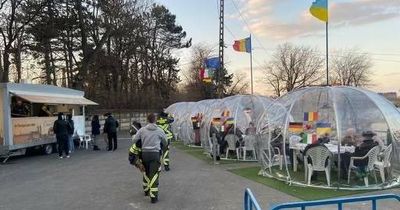 Dining domes seen in Canberra now being used to feed Ukranian refugees