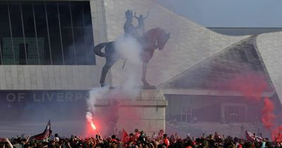 Thugs launched lit fireworks at fans during Premier League celebrations