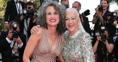 Helen Mirren, 76, has ultra glam makeover as she dances with Andie MacDowell at Cannes