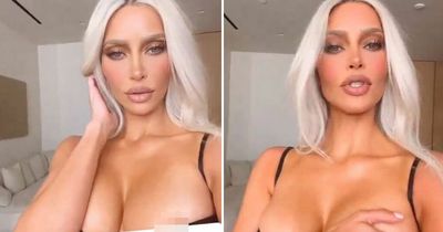 Kim Kardashian swears as she suffers wardrobe malfunction in seriously skimpy bra